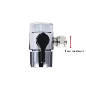   Útváltó szelep asztali víztisztítókhoz - egyirányú 8mm - (8 mm átmérőjű csőhöz)