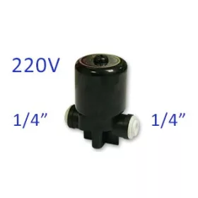   Elektromágneses, solenoid szelep 1/4", 220V, hengeres, Quick