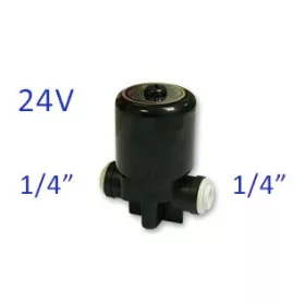   Elektromágneses, solenoid szelep 1/4", 24V, hengeres, Quick