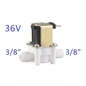   Elektromágneses, solenoid szelep 3/8", 36V, hengeres, Quick