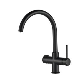   Konyhai csaptelep víztisztítóhoz 4-utas Modern dizájn - matt fekete