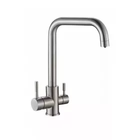   Konyhai csaptelep víztisztítóhoz 3-utas Modern dizájn - hajlított - inox - 1 kifolyóval