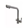 PurePro Konyhai csaptelep víztisztítóhoz 3-utas Modern dizájn - hajlított - inox