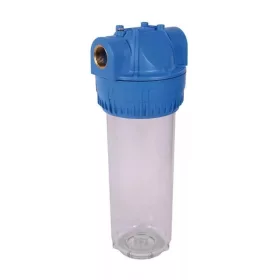   Aquafilter 10"-os 3 részes szűrőház 1" csatlakozással átlátszó házzal - új típus (FHPR1-3BS)