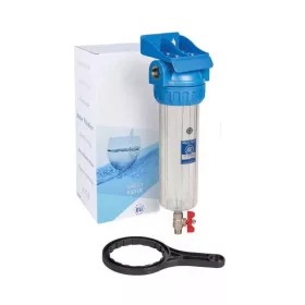   Aquafilter 10"-os Szűrőház 1" csatlakozással, leeresztő csappal, max.: 6 bar