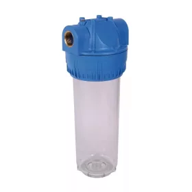   Aquafilter 10"-os 3 részes szűrőház 3/4" csatlakozással átlátszó házzal - új típus