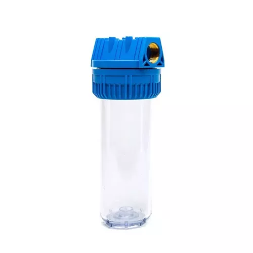 Aqua FP3 9 3/4"-os Szűrőház 3/4" réz csatlakozással, átlátszó házzal