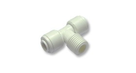 Külsőmenetes "T" elosztó bekötő-idom 1/4" cső x 1/4" menet x 1/4" cső - Quick