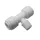 Külsőmenetes "T" elosztó bekötő-idom 3/8" cső x 1/4" menet x 3/8" cső - Quick