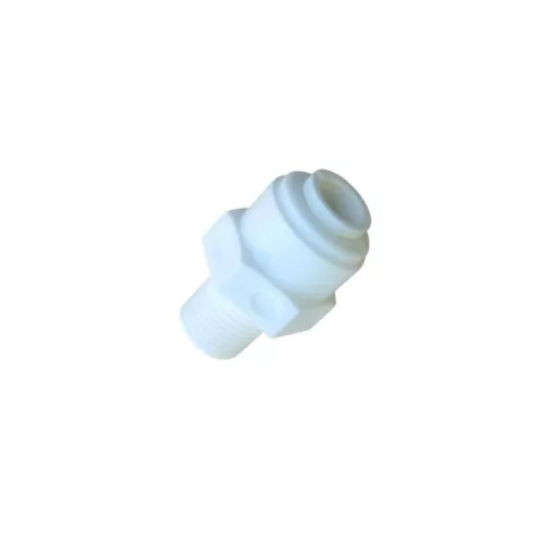 Külsőmenetes egyenes bekötő-idom 1/4" cső x 1/8" menet - Quick