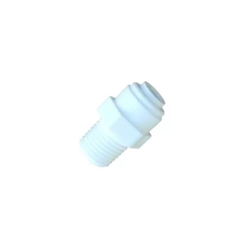 Külsőmenetes egyenes bekötő-idom 1/4" cső x 1/4" menet - Quick