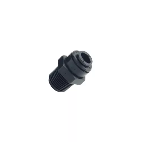 Külsőmenetes egyenes bekötő-idom 6 mm cső x 1/4" menet - Quick-NSF