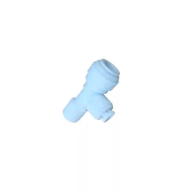   Külsőmenetes "T" elosztó bekötő-idom asszimetrikus 1/4" menet x 1/4" cső x 3/8" cső - Quick