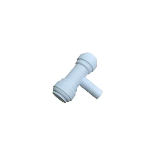Tömlős "T" elosztó bekötő-idom szimmetrikus 3/8" cső x 3/8" tömlő vég x 3/8" cső - Quick