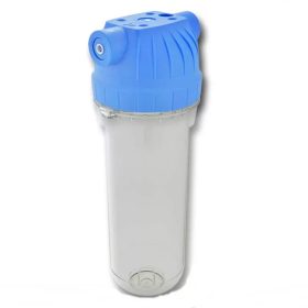   USTM 10"-os Szűrőház átlátszó házzal, dupla "O" gyűrűs, 1/4" QUICK csatlakozással