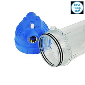   USTM 10"-os Szűrőház szett 1" csatlakozással, üledékszűrővel átlátszó házzal